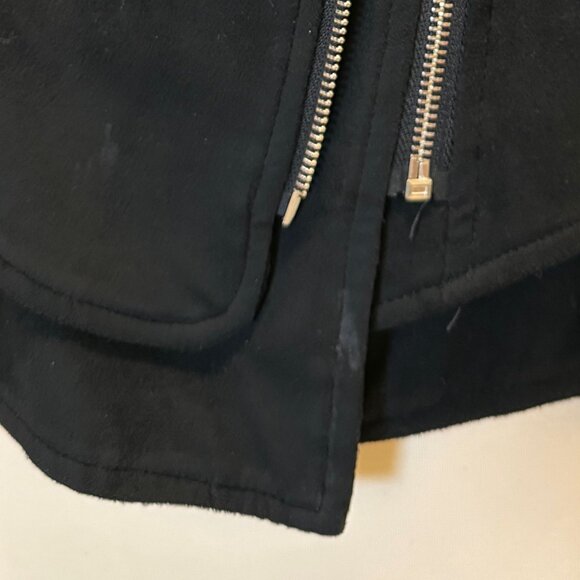 Ivory & Chain Bessie vegan suede cropped moto biker jacket (size S US, 8 AUS) - Picture 11 of 15